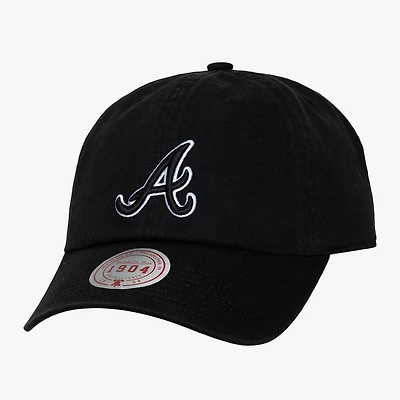Unisex Mitchell & Ness Black & White Atlanta Braves 1904 Strapback Adjustable Hat