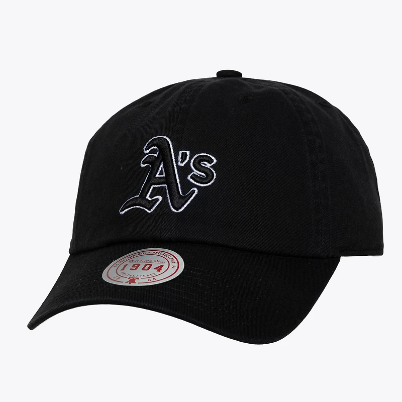 Unisex Mitchell & Ness Black & White Athletics 1904 Strapback Adjustable Hat