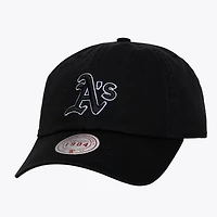 Unisex Mitchell & Ness Black & White Athletics 1904 Strapback Adjustable Hat