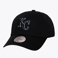 Unisex Mitchell & Ness Black & White Kansas City Royals 1904 Strapback Adjustable Hat