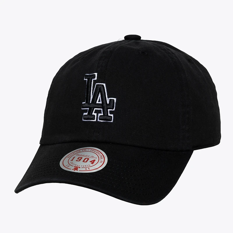 Unisex Mitchell & Ness Black & White Los Angeles Dodgers 1904 Strapback Adjustable Hat