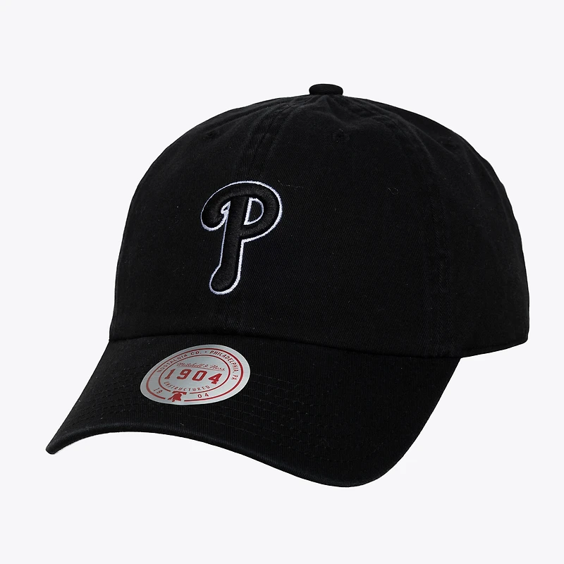 Unisex Mitchell & Ness Black & White Philadelphia Phillies 1904 Strapback Adjustable Hat