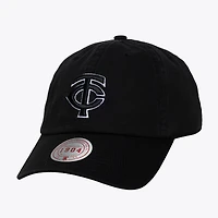 Unisex Mitchell & Ness Black & White Minnesota Twins 1904 Strapback Adjustable Hat