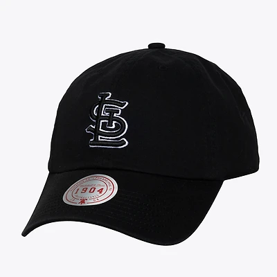 Unisex Mitchell & Ness Black & White St. Louis Cardinals 1904 Strapback Adjustable Hat