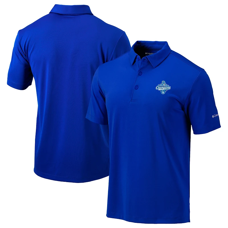 Men's Columbia  Royal Los Angeles Dodgers 2025 World Series Champions Omni-Wick Drive Polo