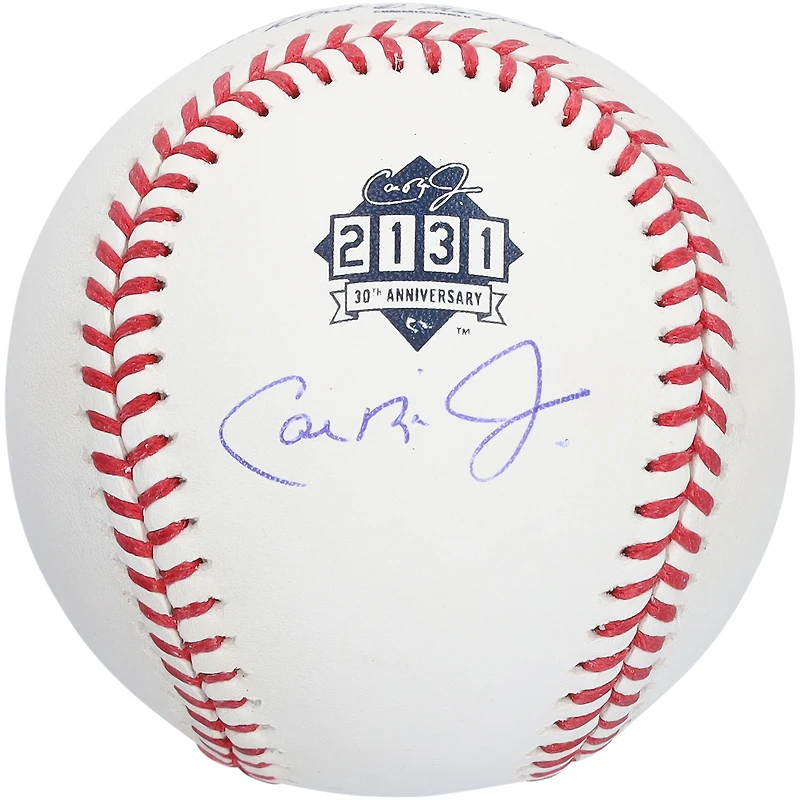 Cal Ripken Jr. Baltimore Orioles Autographed 30th Anniversary Iron Man Streak Logo Baseball