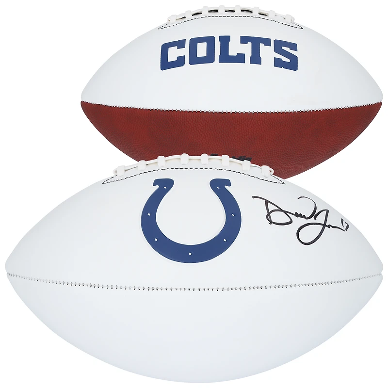 Daniel Jones Indianapolis Colts Autographed Franklin White Panel Football