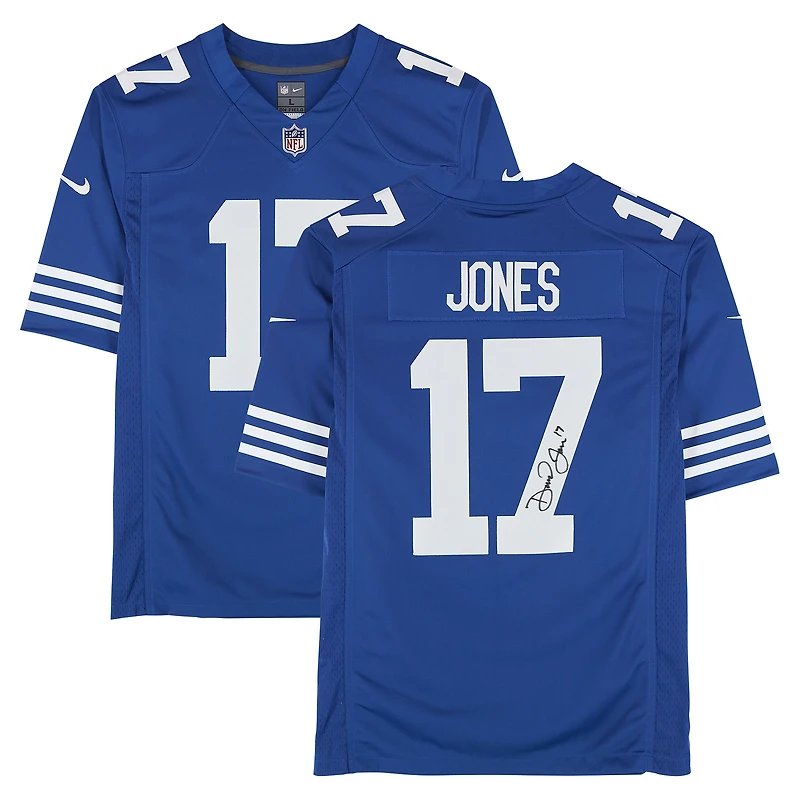 Daniel Jones Indianapolis Colts Autographed Royal Throwback Nike Limited Jersey