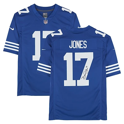Daniel Jones Indianapolis Colts Autographed Royal Throwback Nike Limited Jersey