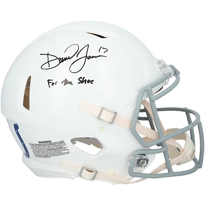 Daniel Jones Indianapolis Colts Autographed Riddell 2021 Throwback Speed Authentic Helmet with "For The Shoe" Inscription