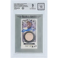 Vladimir Guerrero Montreal Expos Autographed 2021 Topps Allen & Ginter Mini Frame GU Relic #MFG-VG Beckett Fanatics Witnessed Authenticated 9/10 Card