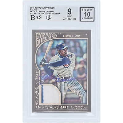 Andre Dawson Chicago Cubs Autographed 2015 Topps GQ GU Relic #GQR-AD Beckett Fanatics Witnessed Authenticated 9/10 Card
