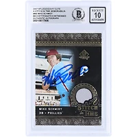 Mike Schmidt Philadelphia Phillies Autographed 2007 Upper Deck SP Legendary Cuts Stitch in Time GU Relic #ST-MS Beckett Fanatics Witnessed Authenticated 10 Card