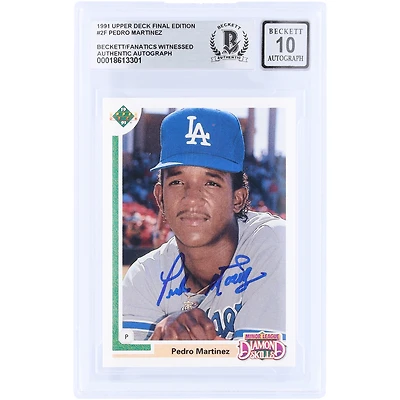 Pedro Martinez Los Angeles Dodgers Autographed 1991 Upper Deck Final Edition #2F Beckett Fanatics Witnessed Authenticated 10 Rookie Card