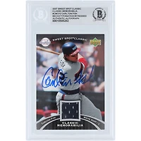 Carlton Fisk Chicago White Sox Autographed 2007 Upper Deck Sweet Spot Classic GU Relic #CM-CF2 Beckett Fanatics Witnessed Authenticated Card