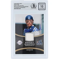 Carlton Fisk Chicago White Sox Autographed 2008 Upper Deck Sweet Spot Sweet Swatch GU Relic #SS-CF Beckett Fanatics Witnessed Authenticated 10 Card