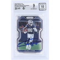 CeeDee Lamb Dallas Cowboys Autographed 2020 Panini Prizm #334 Beckett Fanatics Witnessed Authenticated 9/10 Rookie Card