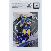 Matthew Stafford Los Angeles Rams Autographed 2021 Panini Spectra #54 #/149 Beckett Fanatics Witnessed Authenticated 10 Card