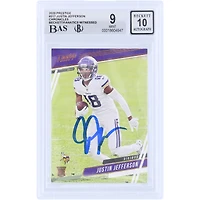 Justin Jefferson Minnesota Vikings Autographed 2020 Panini Chronicles Prestige #317 Beckett Fanatics Witnessed Authenticated 9/10 Rookie Card