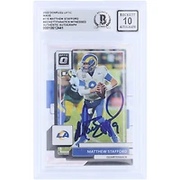 Matthew Stafford Los Angeles Rams Autographed 2022 Panini Donruss Optic Wave #115 #/300 Beckett Fanatics Witnessed Authenticated /10 Card