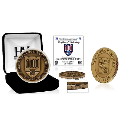 Highland Mint New York Rangers Centennial 39mm Antique Bronze Coin