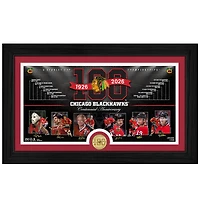 Highland Mint Chicago Blackhawks 12" x 20" Centennial Bronze Coin Timeline Photo Mint