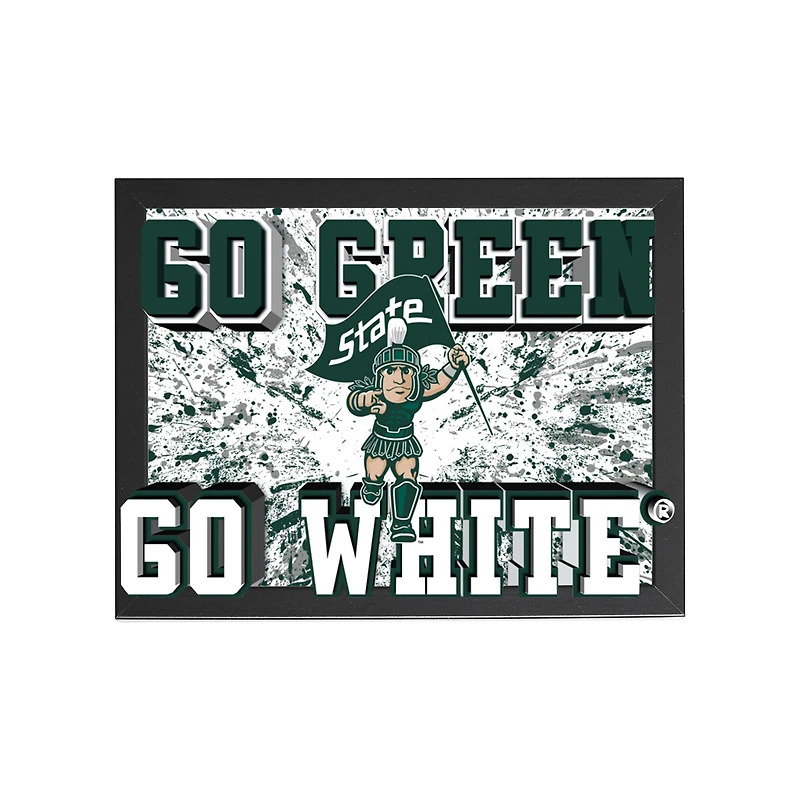 Michigan State Spartans 14" x 18" Framed 3D Lenticular Art
