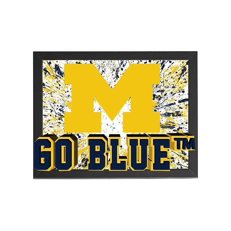 Michigan Wolverines 14" x 18" Framed 3D Lenticular Art
