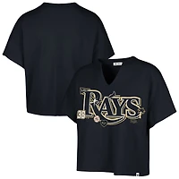Women's '47 x Stoney Clover Lane Navy Tampa Bay Rays Oversized Notch Neck T-Shirt