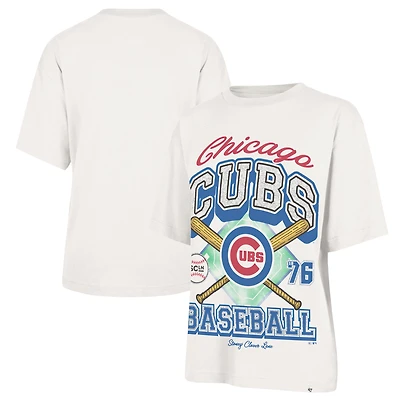 Women's '47 x Stoney Clover Lane Sand Chicago Cubs Crossover Base Foundation T-Shirt