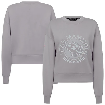 Women's Levelwear Gray Utah Mammoth Slate & Snow Sponge Tri-Blend Sweatshirt