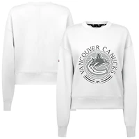 Women's Levelwear White Vancouver Canucks Slate & Snow Sponge Tri-Blend Sweatshirt