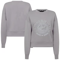 Women's Levelwear Gray Columbus Blue Jackets Slate & Snow Sponge Tri-Blend Sweatshirt