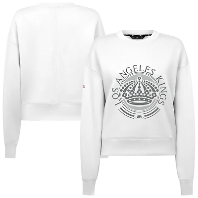 Women's Levelwear White Los Angeles Kings Slate & Snow Sponge Tri-Blend Sweatshirt
