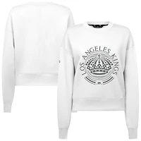 Women's Levelwear White Los Angeles Kings Slate & Snow Sponge Tri-Blend Sweatshirt