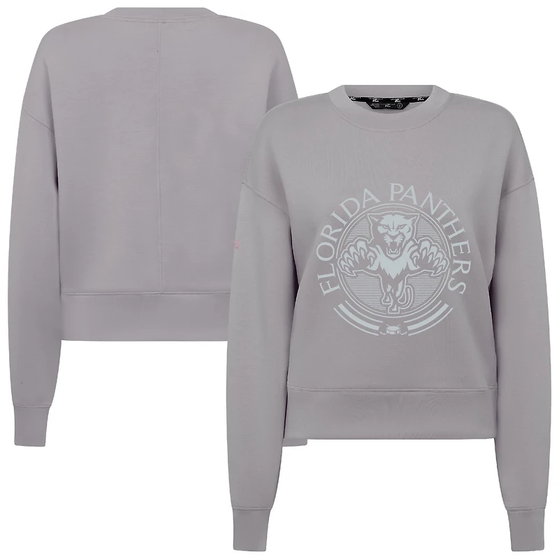 Women's Levelwear Gray Florida Panthers Slate & Snow Sponge Tri-Blend Sweatshirt