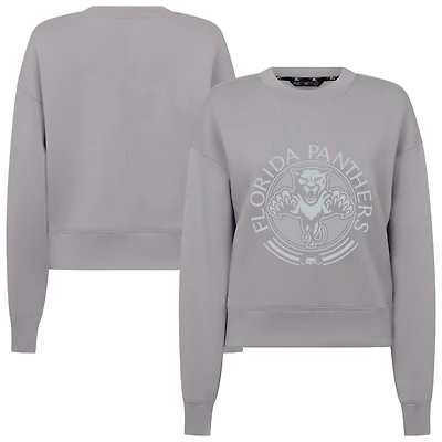 Women's Levelwear Gray Florida Panthers Slate & Snow Sponge Tri-Blend Sweatshirt