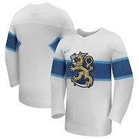 Men's Nike  Finland Hockey White 2026 Away Replica Jersey