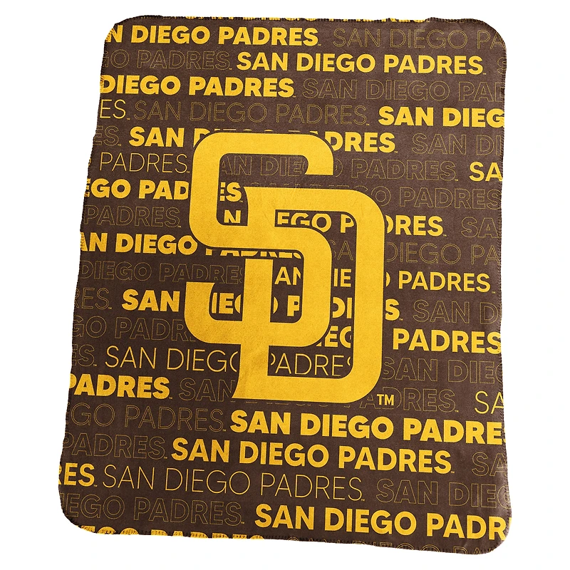 Logo Brands San Diego Padres 50" x 60" Classic Fleece Throw Blanket