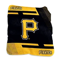 Logo Brands Pittsburgh Pirates 50" x 60" Raschel Double Stripe Throw Blanket