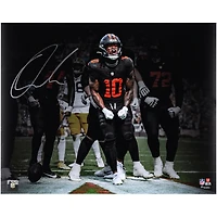 Quinshon Judkins Cleveland Browns Autographed 16" x 20" Touchdown Celebration Spotlight Photograph