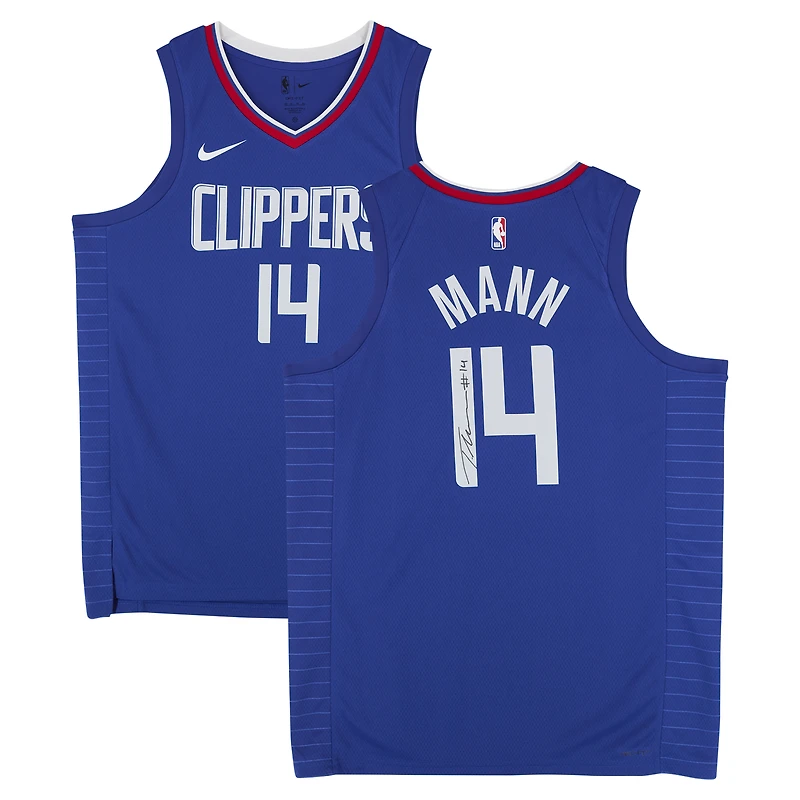 Terance Mann LA Clippers Autographed Royal Nike Icon Edition Swingman Jersey