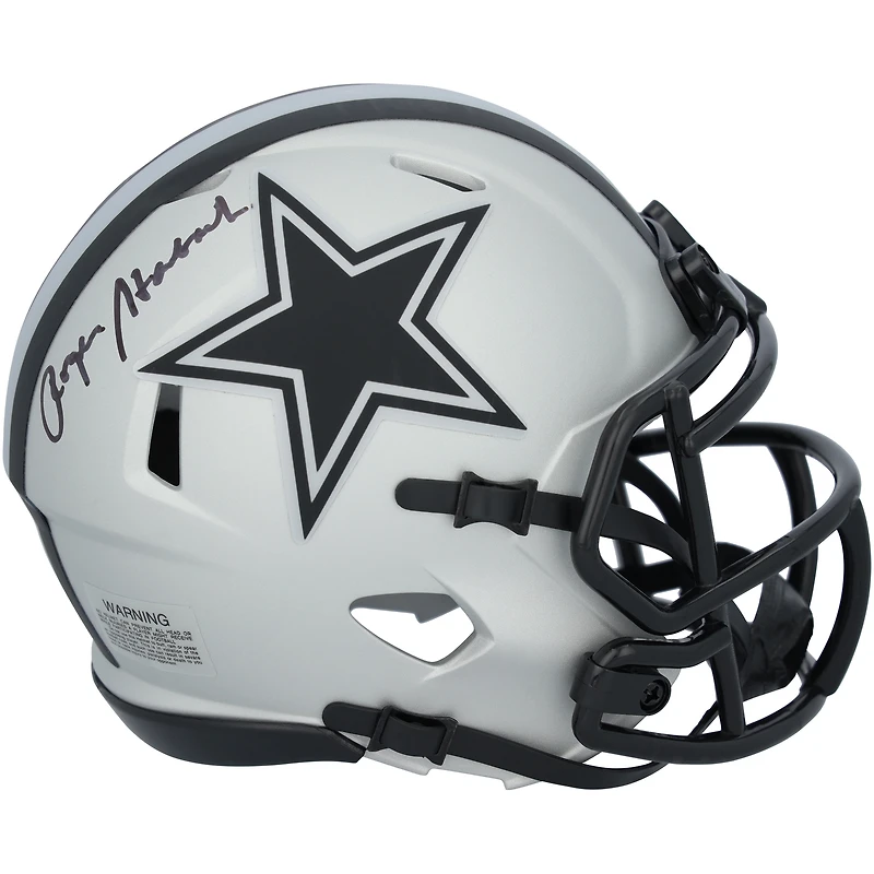 Roger Staubach Dallas Cowboys Autographed Riddell Rave Speed Mini Helmet
