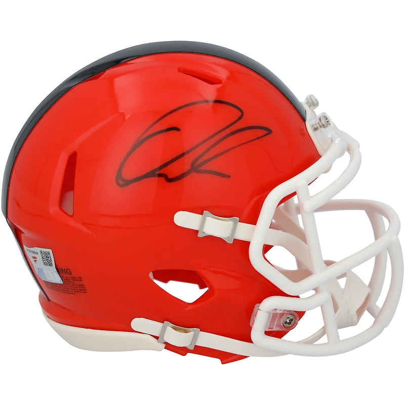 Quinshon Judkins Cleveland Browns Autographed Riddell Speed Mini Helmet