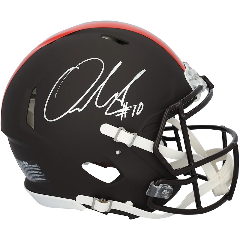 Quinshon Judkins Cleveland Browns Autographed Riddell 2025 Alternate Speed Authentic Helmet