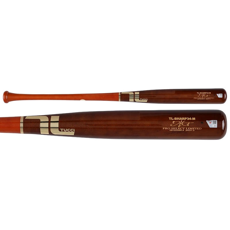 Bryce Harper Philadelphia Phillies Player-Issued Brown/Orange Tucci Bat from the 2025 MLB Season