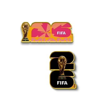 Logo Brands FIFA x World Cup 2026 Miami Host City Two-Piece Pin Bundle