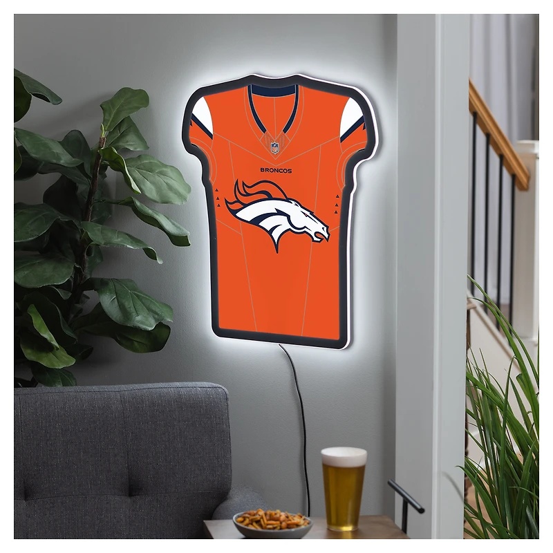 Denver Broncos 23" LED Jersey Lighted Wall Sign
