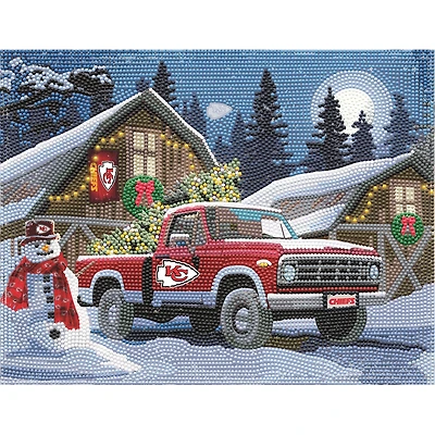 Kansas City Chiefs Winter Truck Diamond Art Holiday Craft Kit