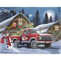 Kansas City Chiefs Winter Truck Diamond Art Holiday Craft Kit
